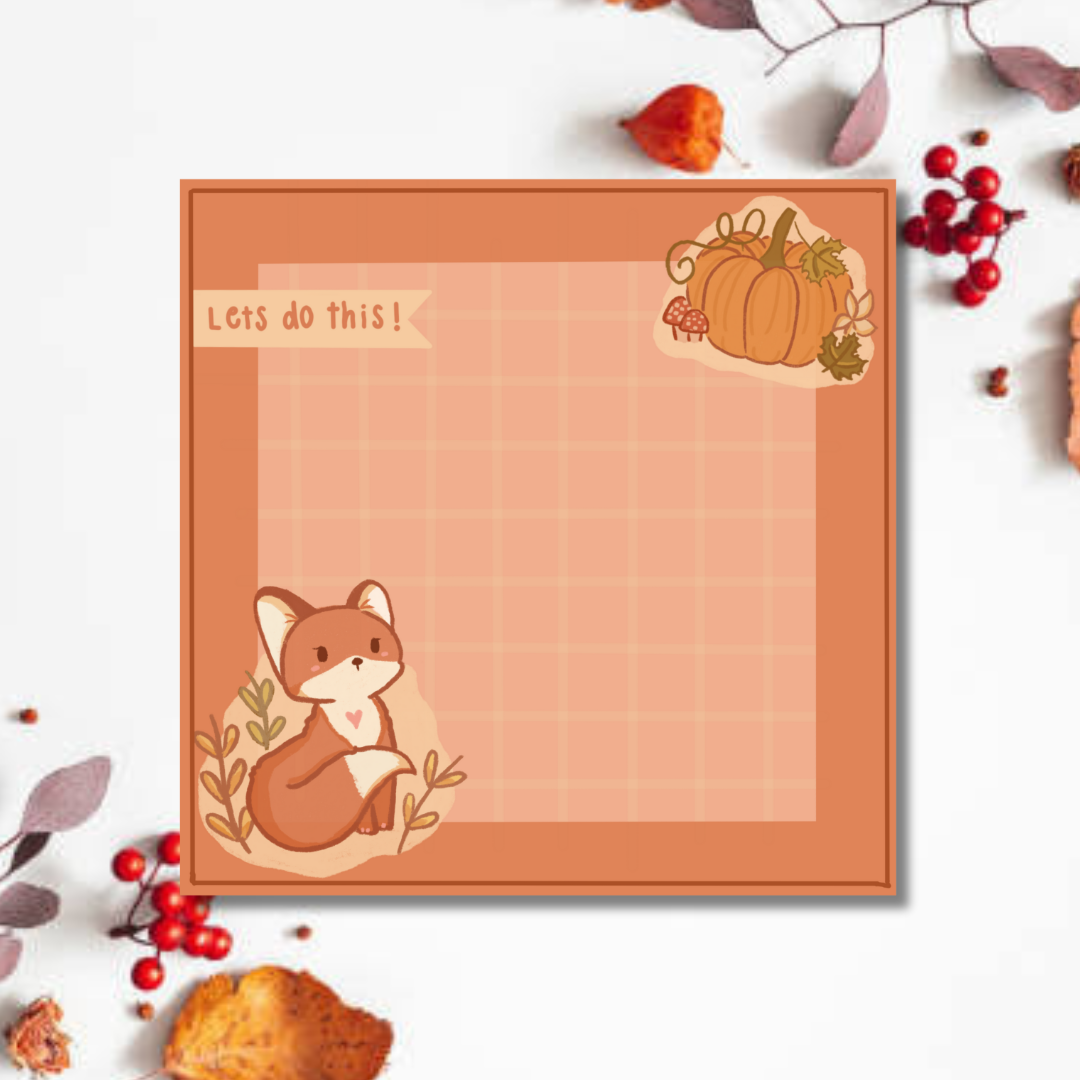 Festive fall mini-notepad