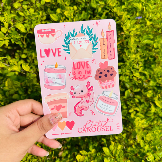 Love is in the air sticker sheet