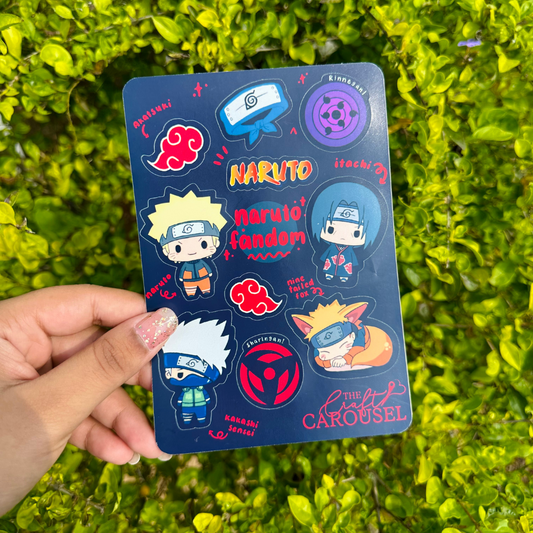 Naruto fandom sticker sheet