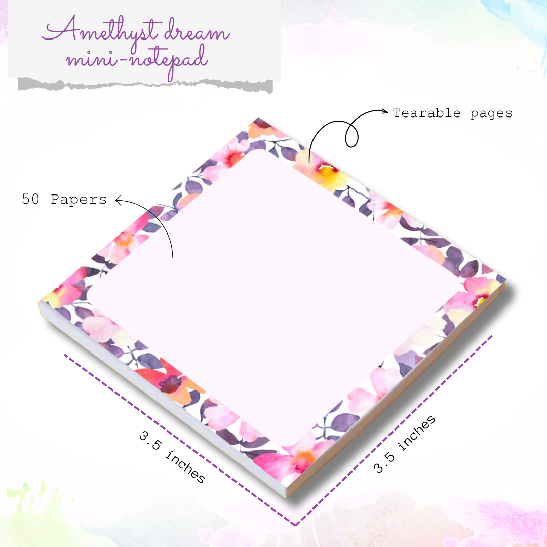 Amethyst dream mini-notepad