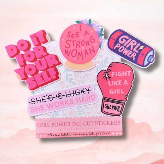 Die-cut Girl power sticker pack