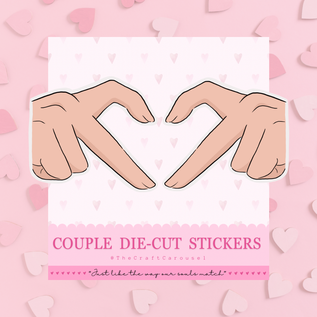 Couple heart die-cuts